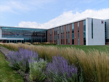 Outside front of building