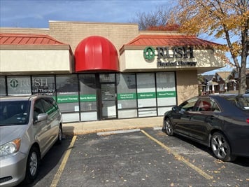 Outside front of building