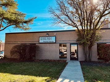 Outside front of building