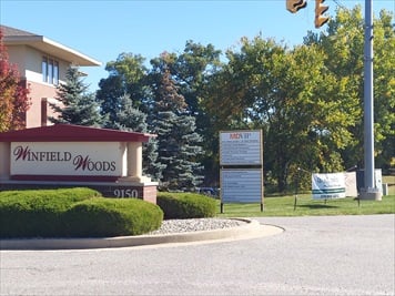 Outside front of building