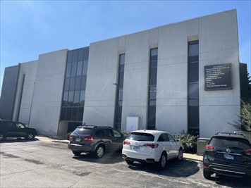 Outside front of building