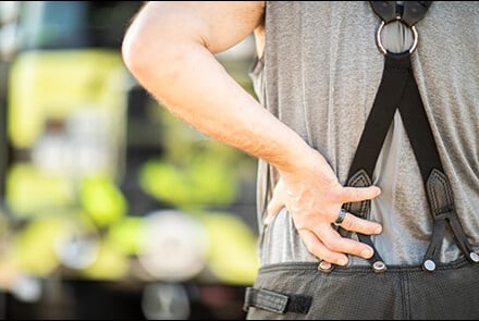 man with lower back pain